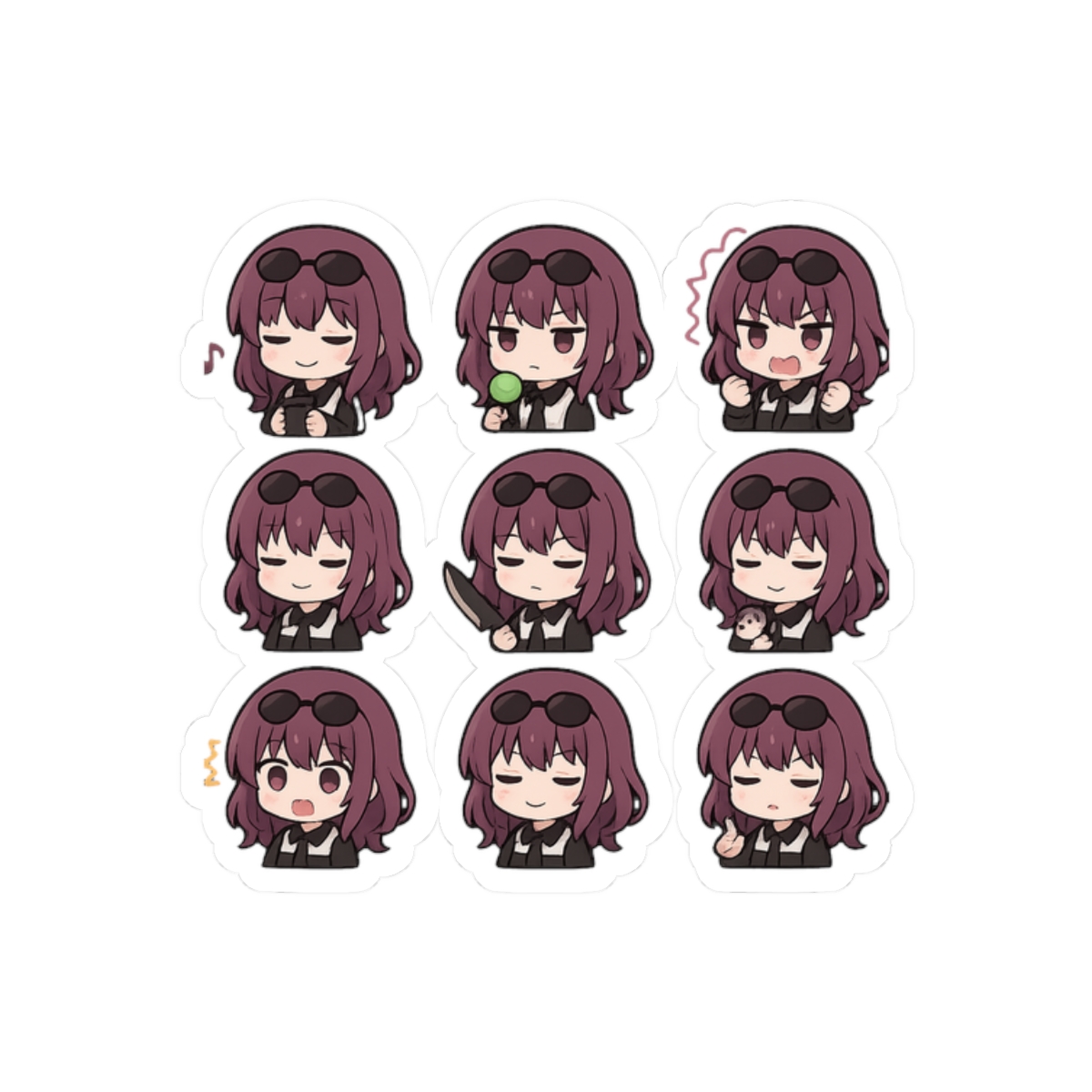 Honkai Star Rail Kafka Sticker Set | Bold Vinyl Decals - alternate angle 3, merchandise