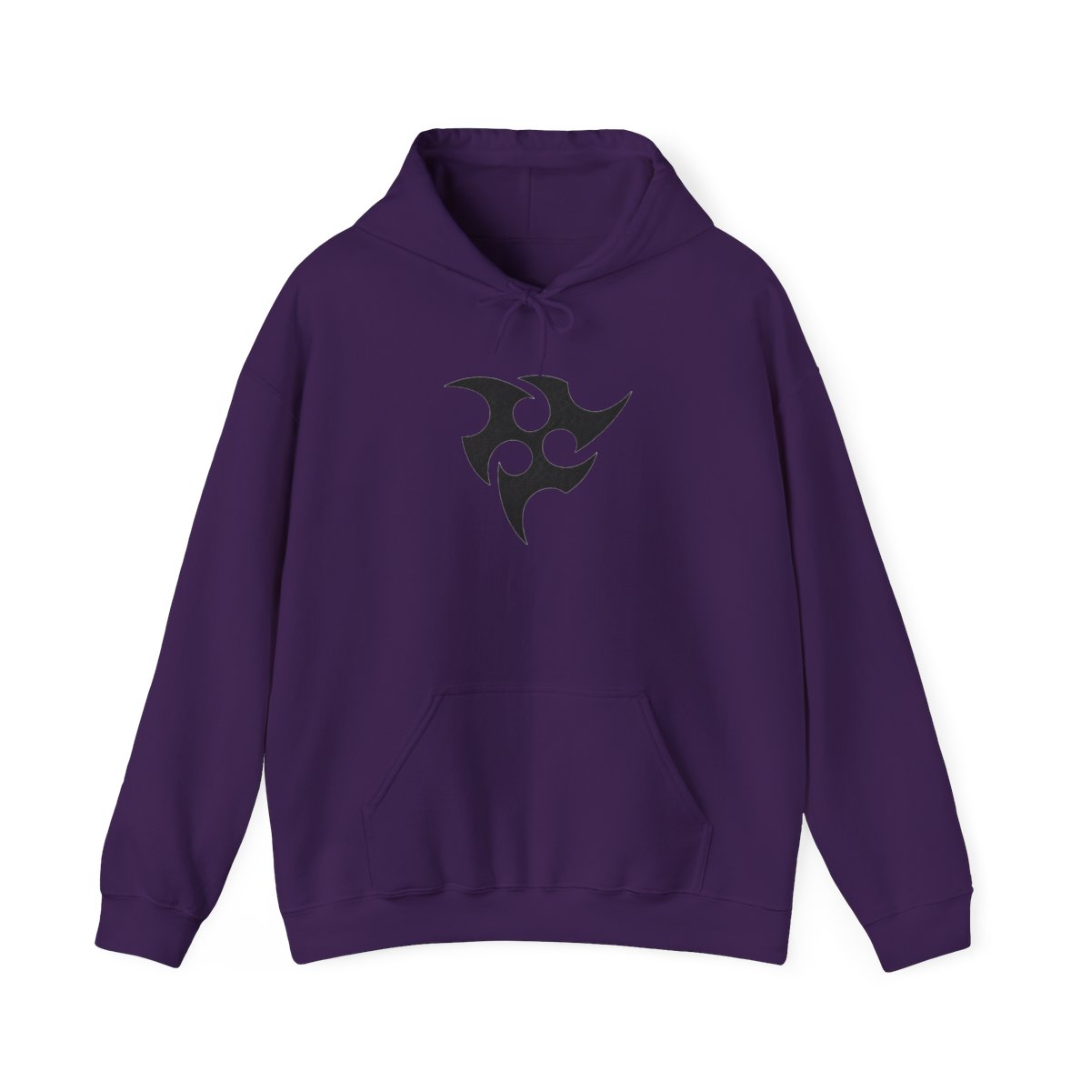 Red hooded Hoodie with a black graphic of a stylized star on the back. The graphic is surrounded by a black line and the text "Honkai Star Rail" - Official Hoodies merchandise