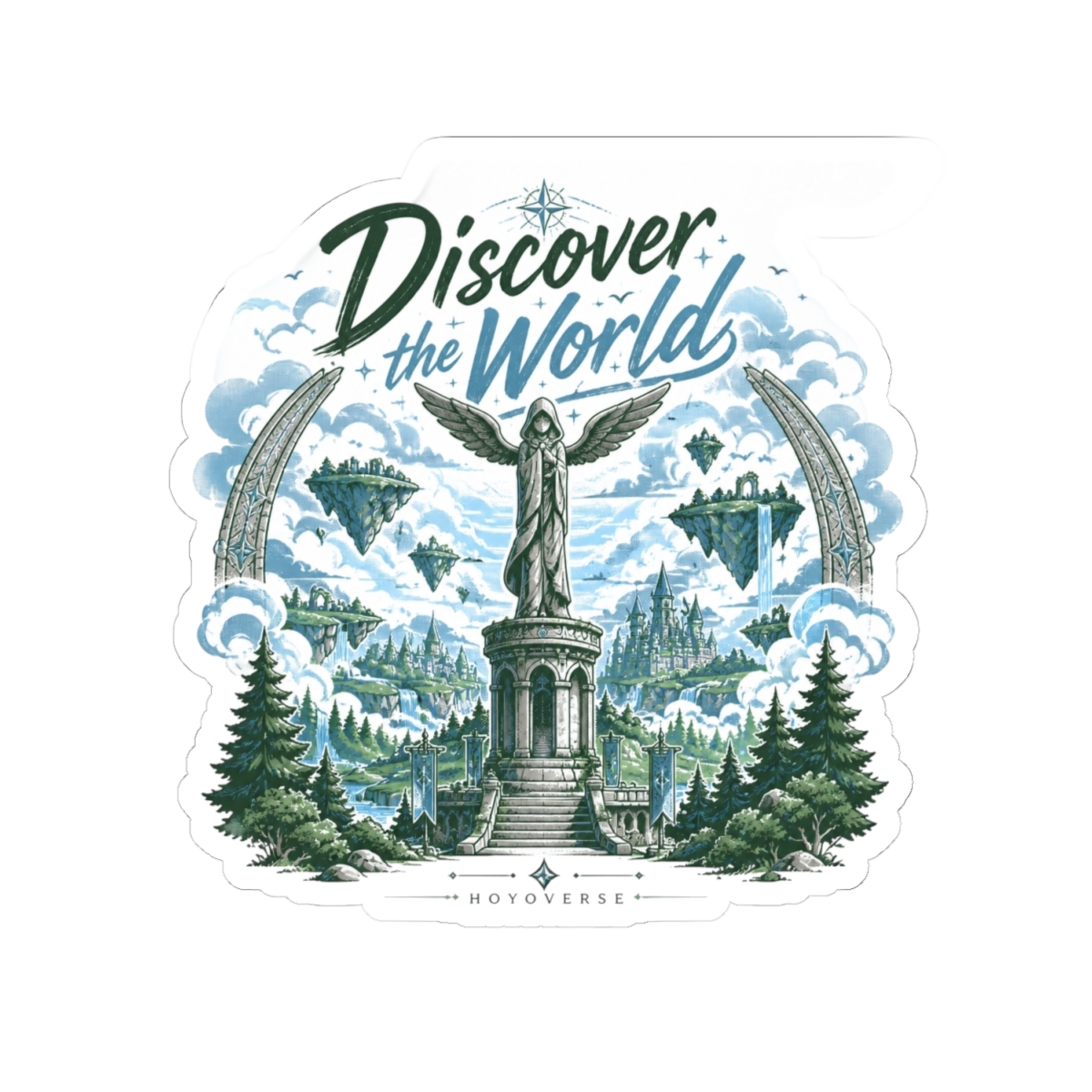 HoYoverse "Discover the World" Sticker - alternate angle 2, merchandise
